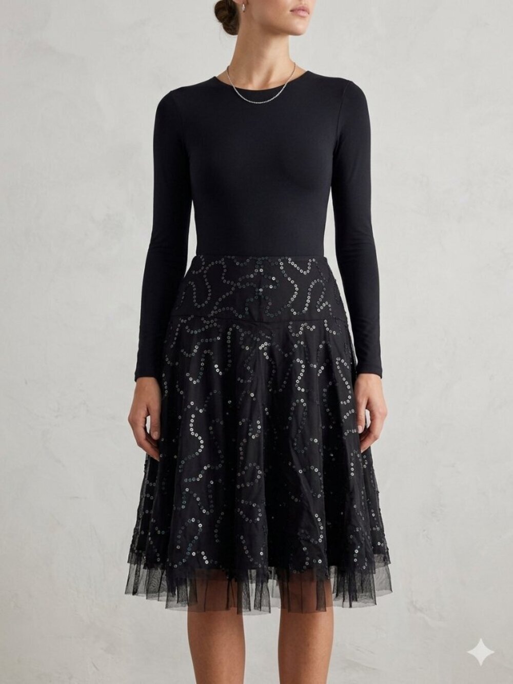 basil & Maude sequin skirt size 4